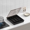 thumbnail image 4 of MERILER Tabletop Cutlery Organizer with Lid - Large Capacity Utensil Tray for Kitchen and Outdoor Picnic Use, 4 of 6