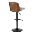 thumbnail image 6 of Corazza Adjustable Bar Stool, Chrome Bar Stools, Bar Chairs, Swivel Bar Stools, Bar Stools Set of 2 (Light Grey), 6 of 6
