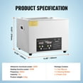 thumbnail image 3 of BENTISM 15L Digital Ultrasonic Cleaning Machine Heater Timer 600W 40KHz Powerful Jewelry Eyeglasses Cleaning Machine, 3 of 7