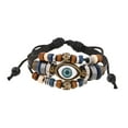 thumbnail image 2 of Pulsera Trenzada Fernando Cuero PU Estilo Vintage Negro, 2 of 8
