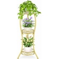 thumbnail image 1 of Metal & Wood Plant Stand Indoor & Outdoor Multi Levels lbs Capacity, 1 of 7