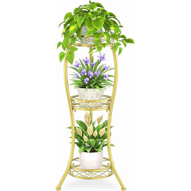 Metal & Wood Plant Stand Indoor & Outdoor Multi Levels lbs Capacity