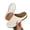 White, variant on Tbopshirt Slides with Arch Support for Women Dressy Wide Width Causal Closed Toe Wedge Heels Solid Color Trendy Casual Beach Vacation Summer Orthopedic Wedge Sandals