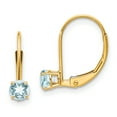 thumbnail image 1 of 14K Yellow Gold Aquamarine Earrings - March, 1 of 2
