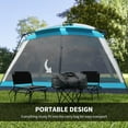 thumbnail image 5 of Outsunny 12' x 12' Screen House Room, 8 Person Camping Tent w/ Carry Bag and 4 Mesh Walls for Hiking, Backpacking, and Traveling, Easy Set Up, Sky Blue, 5 of 9