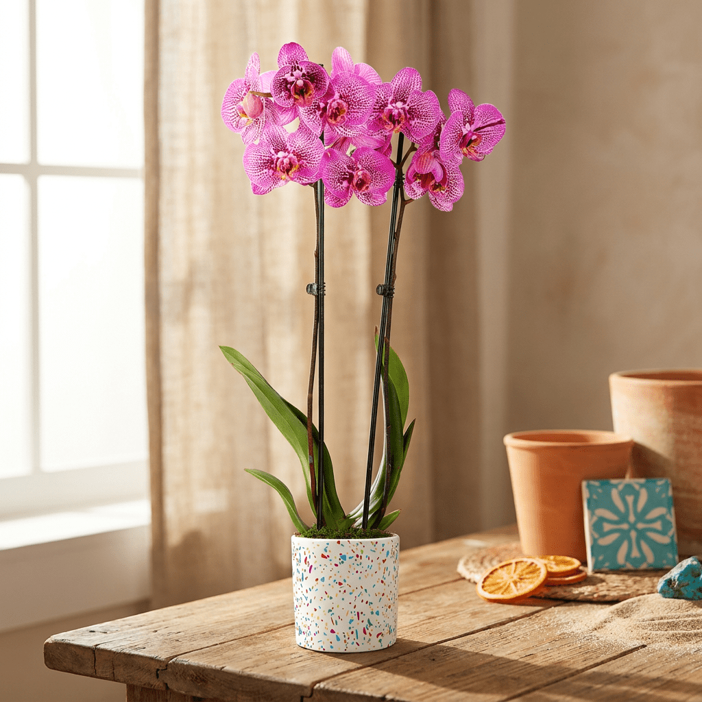 Green Circle Growers 5" Kaleidoscope Prism Rose Orchid, Live Indoor Decorative Orchid Plant