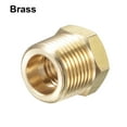 thumbnail image 4 of Adaptador reductor de conexión de tubería de latón 3/8" BSPT macho x 1/4" NPT hembra para manómetro de presión de agua y aceite, paquete de 2, 4 of 5