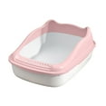 thumbnail image 2 of Generic Cat Litter Box Toilet Sand Box Kitten Toilet Pet Supplies Bedpan Bedpan High Sided Portable Semi Closed for Indoor Cats, 2 of 6