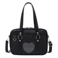 thumbnail image 1 of Bolso bandolera de piel sintética con forma de corazón para mujer FLhrweasw, 1 of 5