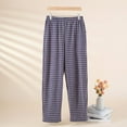 thumbnail image 2 of Bovxnpu Women Pajama Pants, Plus Size Pajama Pants Sleep Pants Lounge Pants Flannel Fuzzy Fleece Lined Thickened Warm Loose Home Elastic Waist Sleep Trousers Loungewear Sleepwear, 2 of 3
