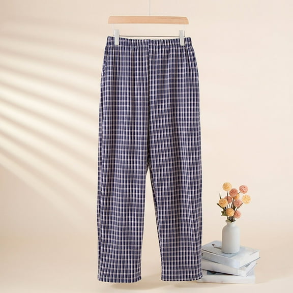 Blmnix Womens Pajama Pants Fleece Pajamas Sleep Pants Petite Pajamas Shirts Wide-Leg Blue Full Women's Sleepwear,XXL
