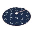 thumbnail image 2 of Kll Nautical Themed Simple Anchors Christmas Tree Skirt 48",Party Decorations Farmhouse For Christmas Decorations Holiday Party, 2 of 8