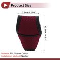 thumbnail image 4 of Cubierta de pomo de cambio de marcha única Bargains universal para automóvil SUV camión RV protector de mango de cambio de palanca con gancho en T y bucle de PU algodón espacial rojo, 4 of 7