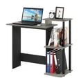 thumbnail image 3 of Pemberly Row Efficient Wood Home Laptop/Notebook/Computer Desk in Oak Gray/Black, 3 of 5