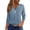 Dark Blue, variant on Fall Tops for Women 3/4 Sleeve Button Up Shirts Leopard Print Tunics V Neck Pullover Blouse Pink S