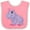 Pink and White, variant on Inktastic Cute Purple Hippo Girls Baby Bib
