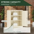 thumbnail image 7 of SUNCROWN Metal Storage Cabinet with Lock, 36" Metal Locking Cabinet with Doors and 2 Adjustable Shelves, Small Lockable Steel Cabinets for Office,Garage, Home, School (Grey), 7 of 7