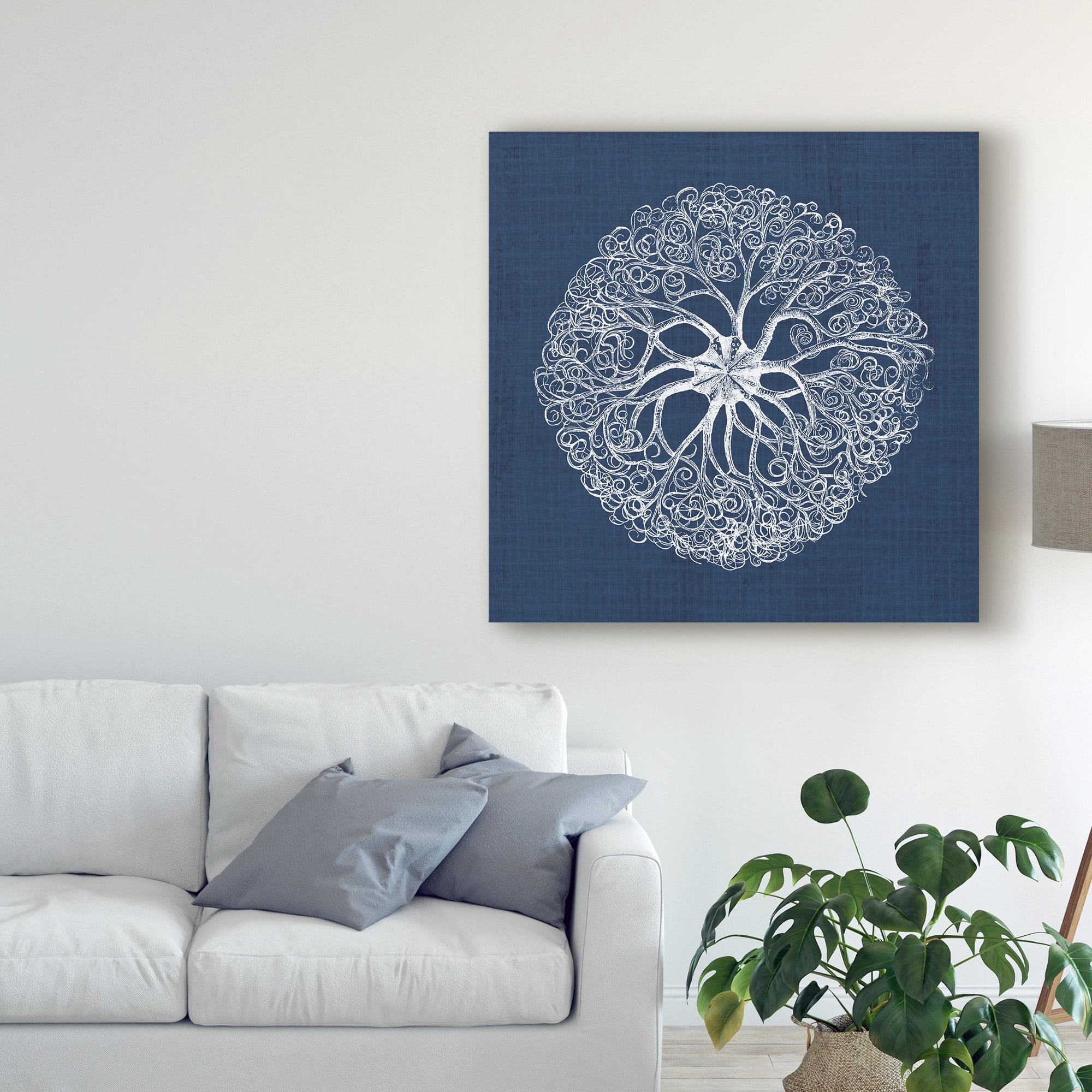 Trademark Fine Art 'Sea Anemone on Indigo II' Canvas Art by Vision Studio