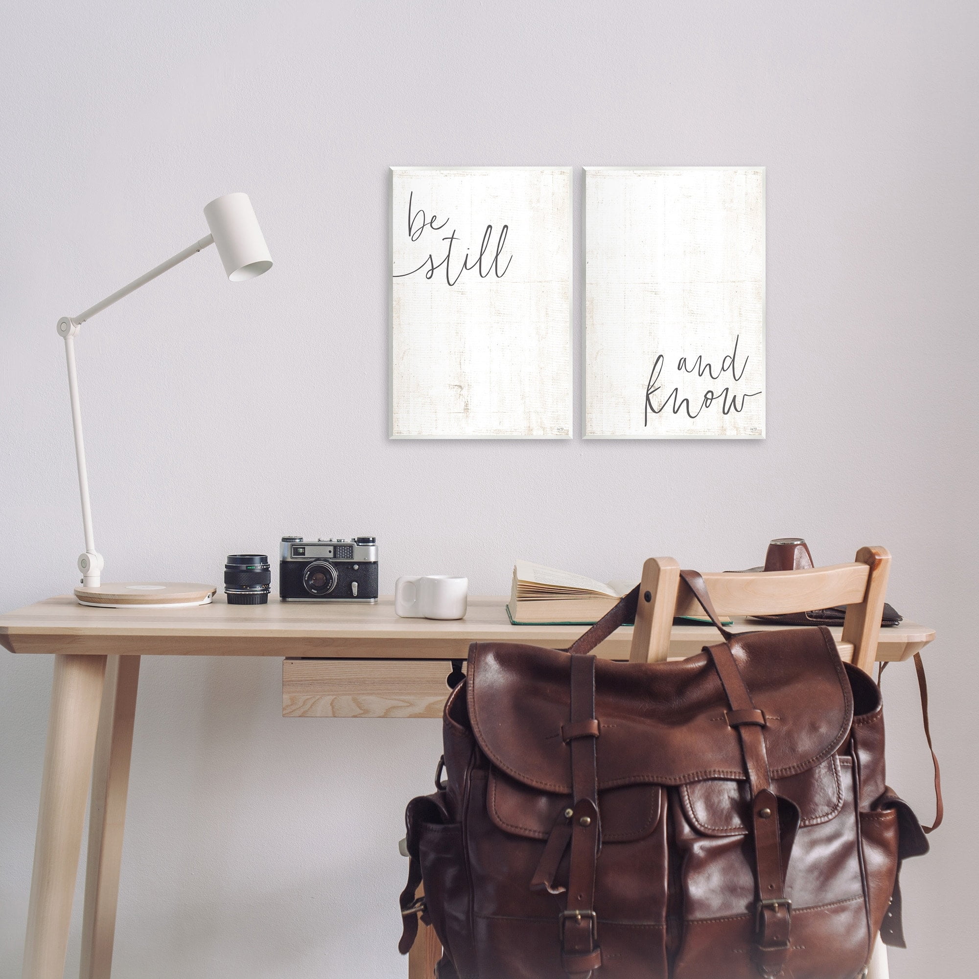 Stupell Industries Be Still And Know Calligraphy Inspirational Phrase,10 x 15, Design by LUX + Me Designs
