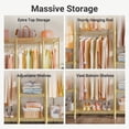 thumbnail image 6 of VIPEK V50 Extra Large Portable Closet Rack Bedroom Armoire Freestanding Wardrobe Closet, Heavy Duty Clothes Rack Multi-Functional Metal Clothing Rack for Hanging Clothes, Max Load 1300lbs, Gold, 6 of 9