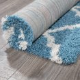 thumbnail image 3 of Ottomanson Shaggy Collection Jute Backing Moroccan Trellis Design Indoor Rug, 3 of 9