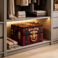 thumbnail image 6 of Cififendec Christmas Vintage Treasure Chest Storage Bin, 19.69"×13.78", Fabric Organizer with Pirate Trunk Print for Clothing Storing and Toy Space Arranging, 6 of 6
