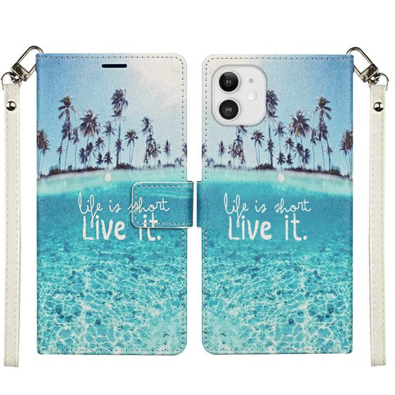 Bemz Pocket Wallet Case Compatible with iPhone 12 Mini (With Touch Tool) - Beach Life