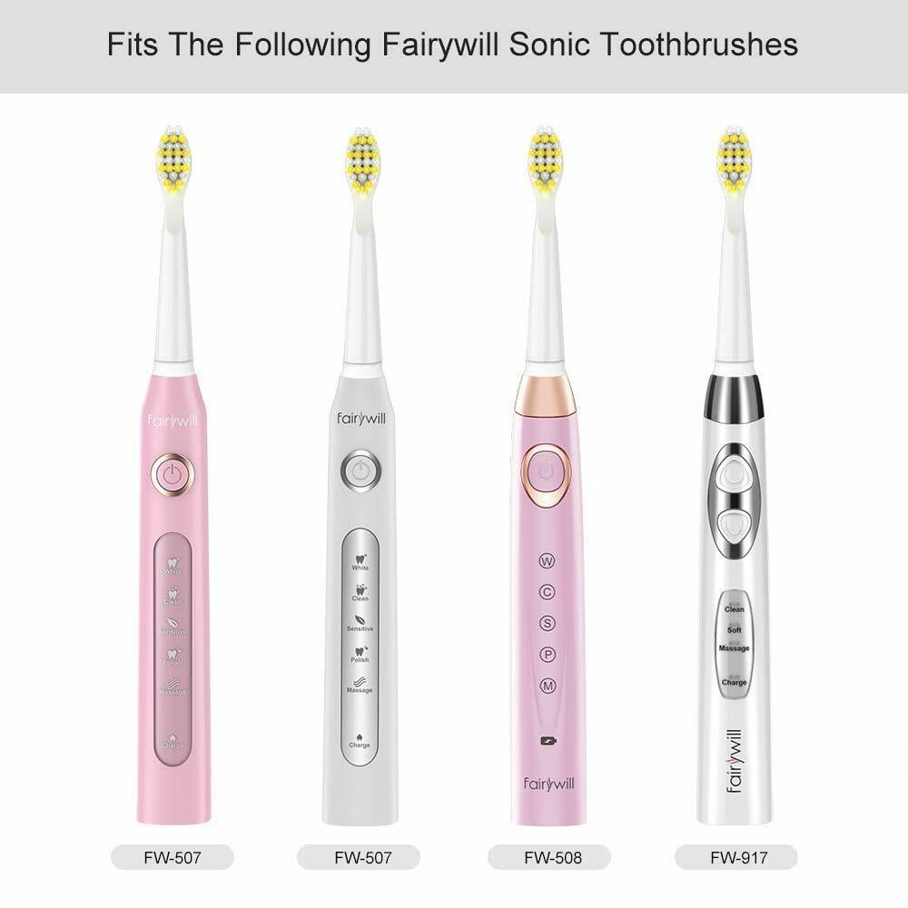Fairywill 8pcs Brush Heads Electric Toothbrush Replacement Heads Fw 508 507 917 Walmart Com Walmart Com