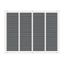 24" x 18" TruAire White Steel Wall Return Air Grille