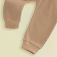 thumbnail image 6 of TOWED22 Toddler Baby Boy Fall Winter Clothes Long Sleeve Sweatshirt Pullover Tops + Joggers Pants Outfit Set Size:2-3 Y,Color:Coffee, 6 of 6