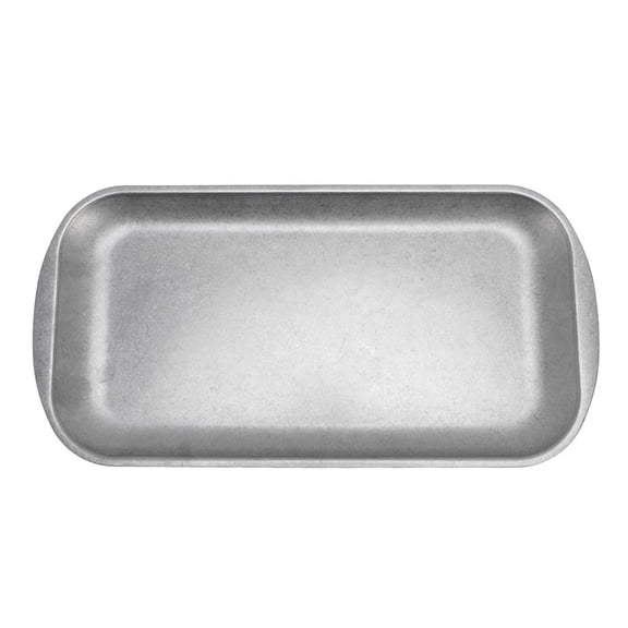 BOKYAN 304 Stainless Steel Industrial Tray – Vintage Matte Finish, 10.6" x 5.9" Rectangular Plate for Tea, Dessert & Gift