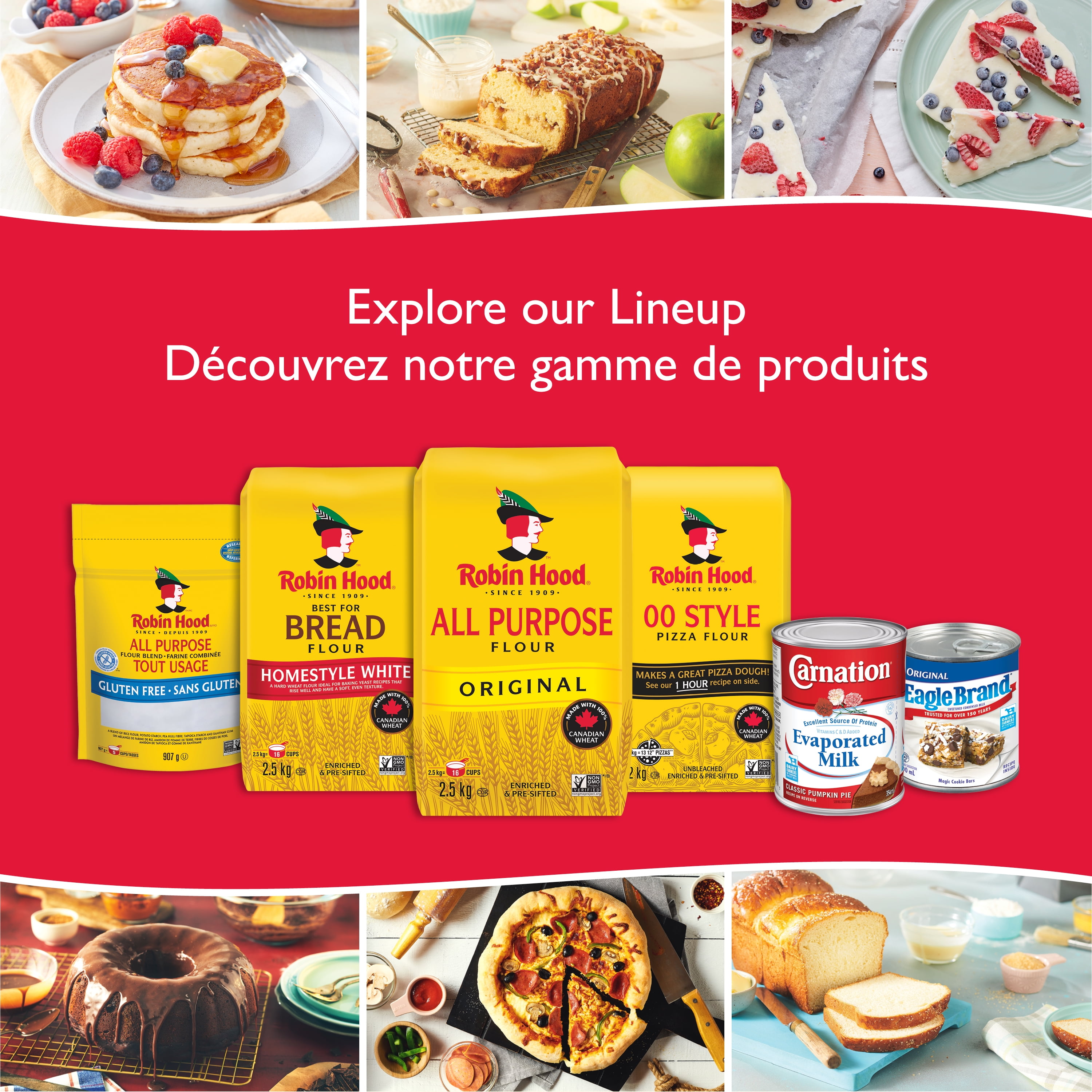 Robin Hood Brodie, farine auto-levante pour gâteaux et pâtisseries, 2,5 kg, faite à 100 % de blé canadien Farine préparée pour gâteaux et pâtisseries 2.5kg