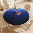 thumbnail image 3 of Bright Sunshine Through Deep Blue Sea Round Fitted Tablecloth with Elastic Edge Round Outdoor Tablecloth Washable Round Table Cover Reusable Tablecloths for Kitchen Picnic Party Fits 40-54" Diameter, 3 of 5