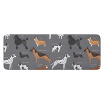Dalmatian Corgi Bulldog Kitchen Rug Mat,Kitchen Runner Rugs Non Skid Washable,Decorative Kitchen Floor Mats for Kitchen,Sink,Laundry,17"x47.2"