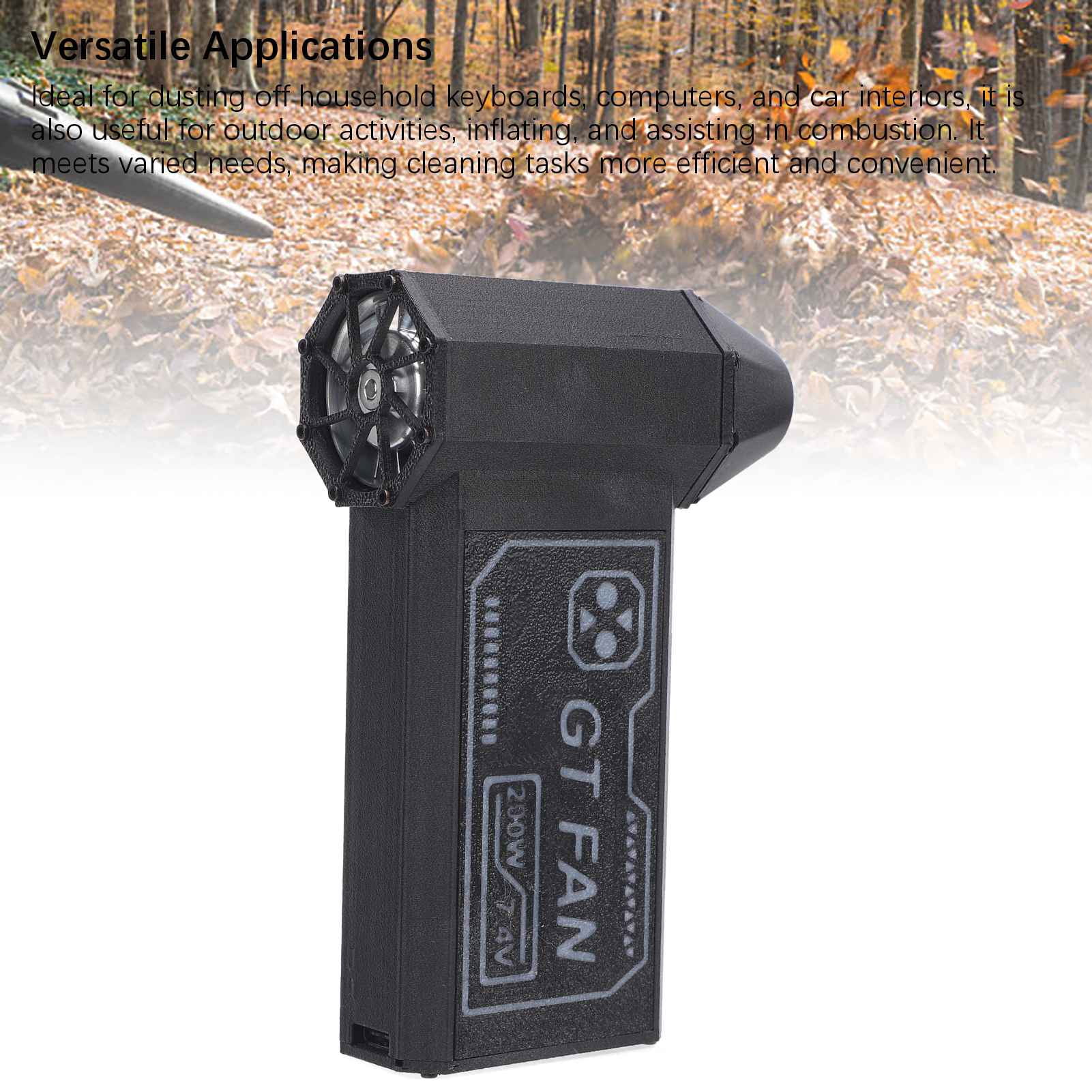 Rupoun Portable Compressed Air Duster 200W High Speed 140000 RPM Brushless Motor Rechargeable Handheld Air Blower (2.3 inches / 5.8 cm)