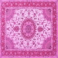 thumbnail image 1 of Ahgly Company Indoor Square Medallion Pink Traditional Area Rugs, 6' Square, 1 of 4