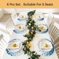 thumbnail image 5 of Ombre Blue Polka Dot Round 13 Inch Placemats Set of 8, Abstract Watercolor Geometric Gradient HeatResistant Non Slip Place Mats for Dining Table, Wipeable Braided Kitchen Table Mats for Housewarming, 5 of 9