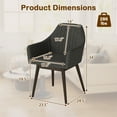 thumbnail image 3 of Gymax Set of 4 Dining Chairs Upholstered Kitchen Table Chairs w/ Solid Wood Legs Black, 3 of 10