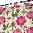 thumbnail image 3 of Pioneer Flower Floral Print Pattern Shower Curtain 72"x72", Bathroom Decorative Shower Curtain Set with 12 Hooks, Waterproof Washable, 3 of 6