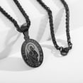 thumbnail image 6 of APSVO Black Saint St Jude Necklaces for Men Boys Stainless Steel Medal Pendant Chain Christian Religious Catholic Birthday First Communion Graduation Fathers Day Jewelry Gifts Teen Him Dad Kids, 6 of 6