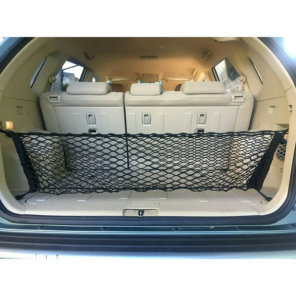 EACCESSORIES EA Trunk Organizer Cargo Net for Hyundai Tucson 2005-2009 – Envelope Style Cargo Net – Premium Mesh Elastic Car Trunk Organizer Vehicle Carrier Storage – Compatible Hyundai Tucson