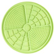 Pet Zone Boredom Busterz Engage Slow Feeder Licking Mat For Dogs and Cats, Pet Food Mat with Suctions to Floors and Walls, Green, 10