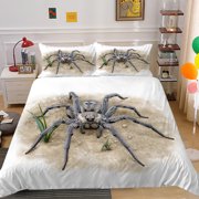 Home Bedspreads Polyester Home Textiles 3D Spider Printed Bedding Cover Set Home Decor,California King(98"x104")