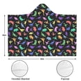 thumbnail image 3 of Wearable Blanket,Colorful Cartoon Dinosaurs RainbowColors Pattern Hooded Wearable Flannel Blanket for Adults & Teens,Winter Poncho Shawl Wrap Cape Cozy Anti-Pill,60"x80", 3 of 5