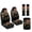 Bear Mountain Forest American Flag, variant on Xoenoiee Deer Hunting Camo Pattern PU Leather Auto Seat Covers Full Set of 5, Stretch Auto Accessories Seatbelt Pads and Car Center Console Cushion Pad for Most Vehicle, SUV, Truck