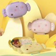 thumbnail image 3 of Food Grade PP Material Lunch Box with 2 Grids Candy Shape Easy Clean Cartoon Design School Supply City No Odor Bento Box, 3 of 5
