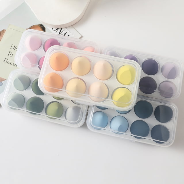 Maquillaje de belleza Huevo Cojín de aire Borla de polvo Gota de agua Calabaza Corte inclinado Borla de polvo Huevo de maquillaje de color Huevo de maquillaje Sin látex