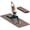 Brown, variant on YOHAO Yoga Mat,Large Size:75"×32",Foldable Workout Mat for Yoga,Pilates and Travel,Anti-rolling,Non-slip,Easy Unfold and Storage(Black)