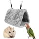 thumbnail image 3 of ZHAOCHENG Nido de loro rosa, nido de pájaro para mascotas, hamaca cálida de invierno, jaula colgante para cueva, cama de tienda de campaña Happy Hut de felpa (M, 24*15*18cm, 3 of 5
