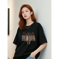 thumbnail image 2 of Just a Girl Who Loves Fall Shirt, Autumn Graphic Tee for Women, 2 of 7